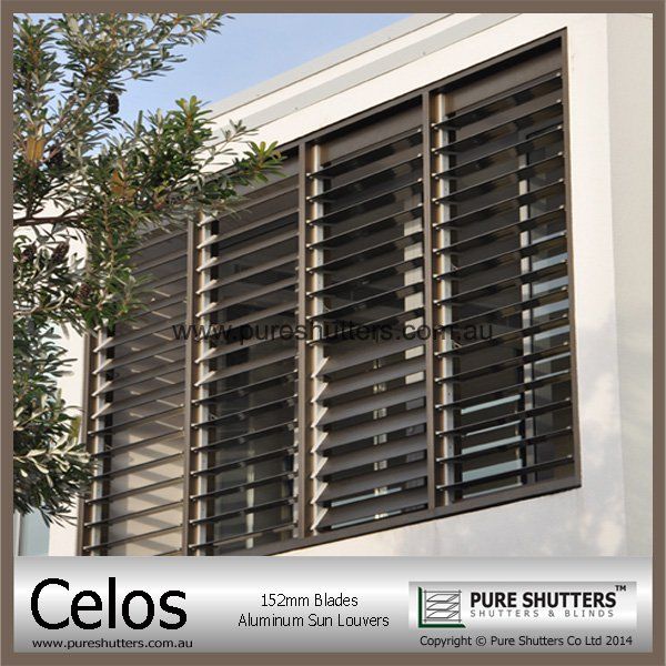 Celos 152mm Aluminum commercial Jalousie window frames