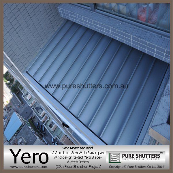 Aluminium Outdoor Patio louver motorized opening roof